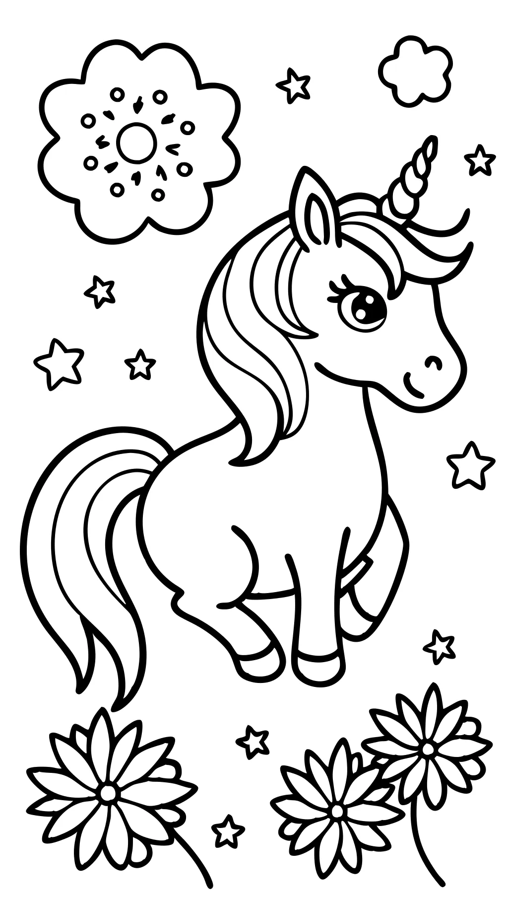 coloriages de licorne mignonne imprimables